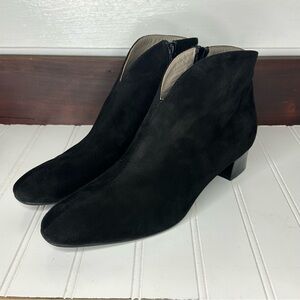 FS NY Comfort Women’s Booties 8 - 8.5 Hand Made Italian Suede Black Zip